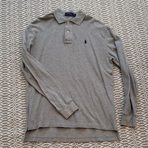 Polo by Ralph Lauren Heather Gray Long Sleeve Polo